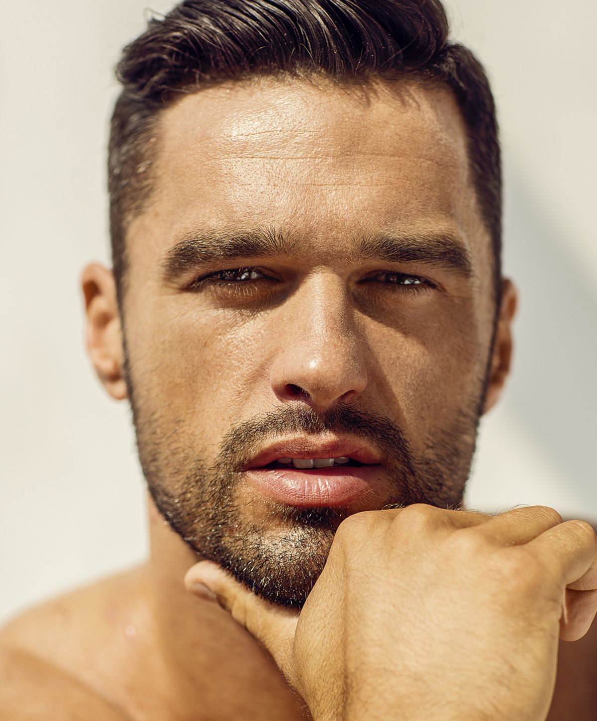 Close-up of a handsome man with beard.